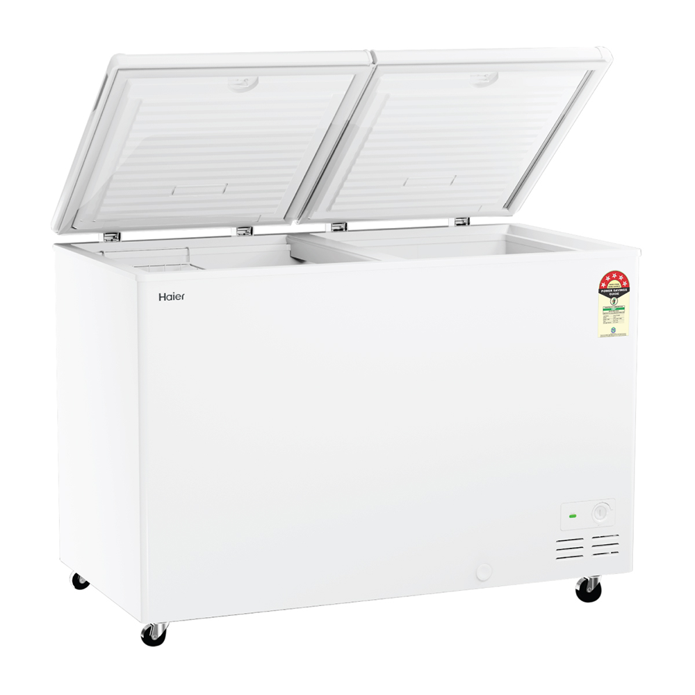 Haier 410 Ltr Double door- White Colour Convertible Hard top Freezer
